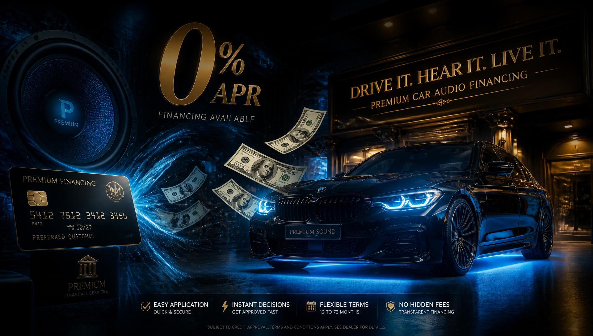 Flexible financing on car audio at Audio One Broadway